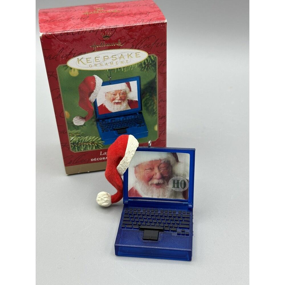 Ornament Hallmark Laptop Santa With a HO Ho Ho QX8972 2001 Artist Dill Rhodus